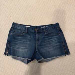Gap Denim Cutoff Shorts with Zipper Accents